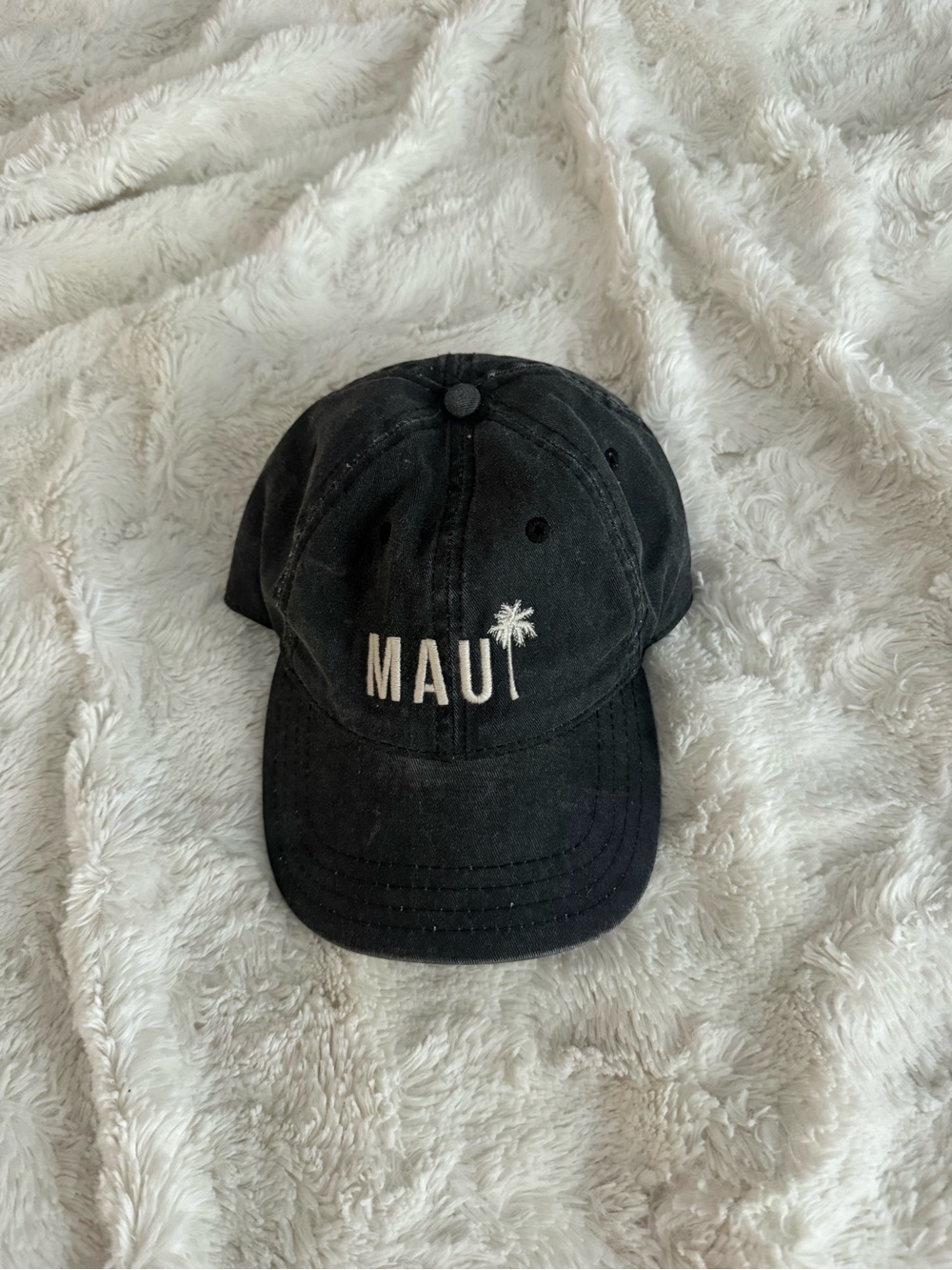 MAUI Embroidered Black Baseball Cap
